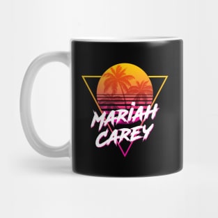 Mariah Carey - Proud Name Retro 80s Sunset Aesthetic Design Mug